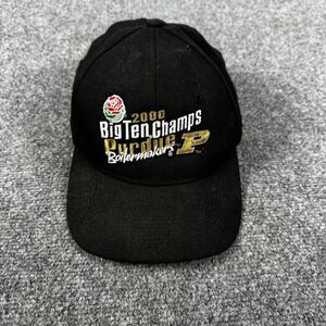 VTG 2000 Purdue Boilermakers Snapback Hat Headmaster Big Ten Black Wool Cap